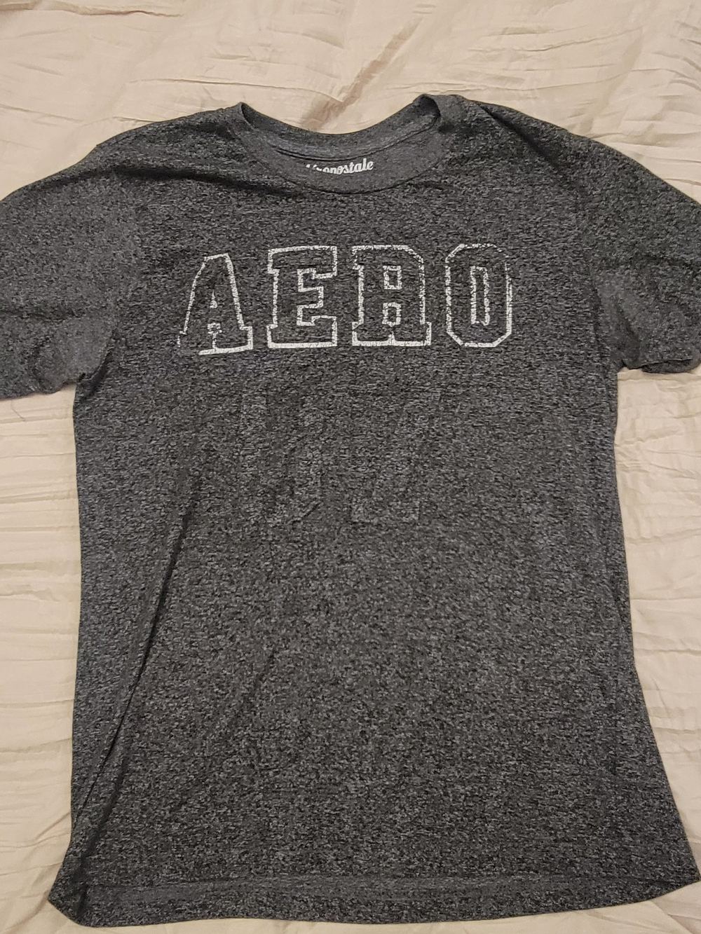 Aripostle Unisex Heather Gray Logo Crew Neck T-Shirt